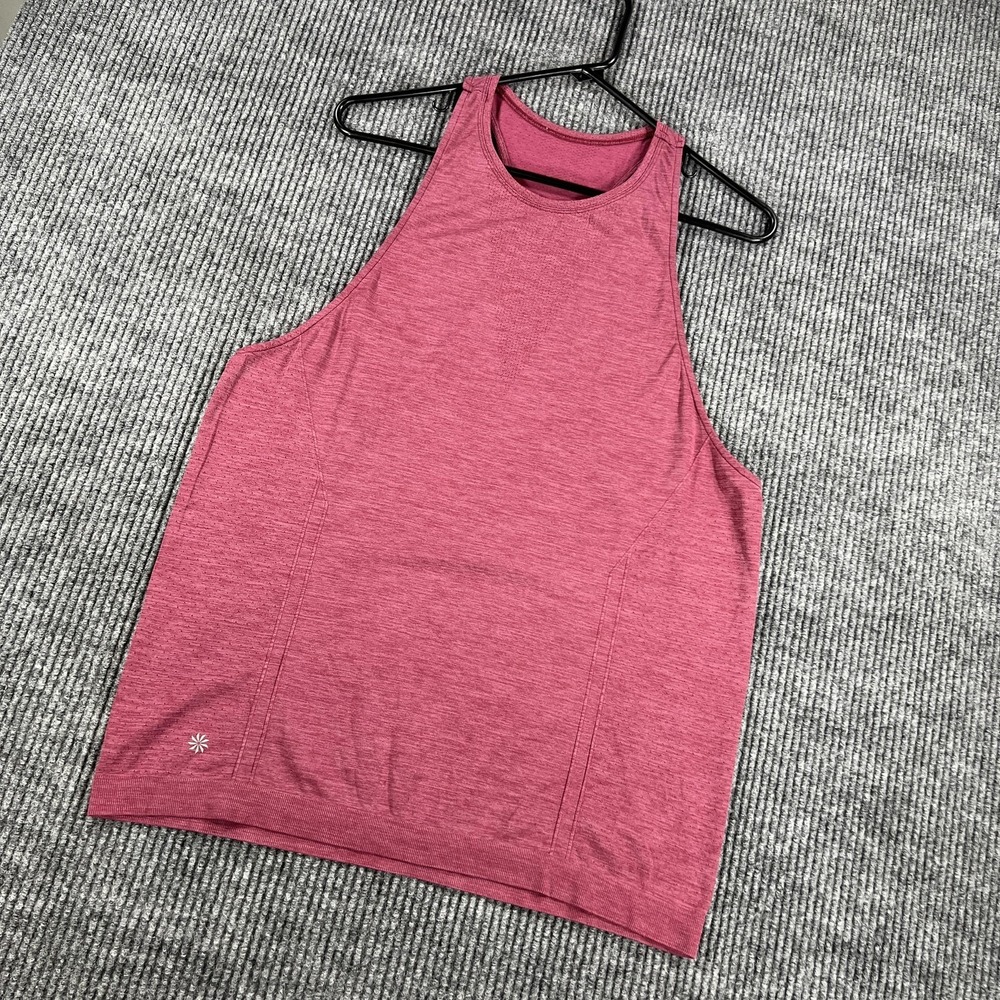 Athleta Tank Top Womens‎ Medium Pink Racerback Activewear Workout Nylon HO17